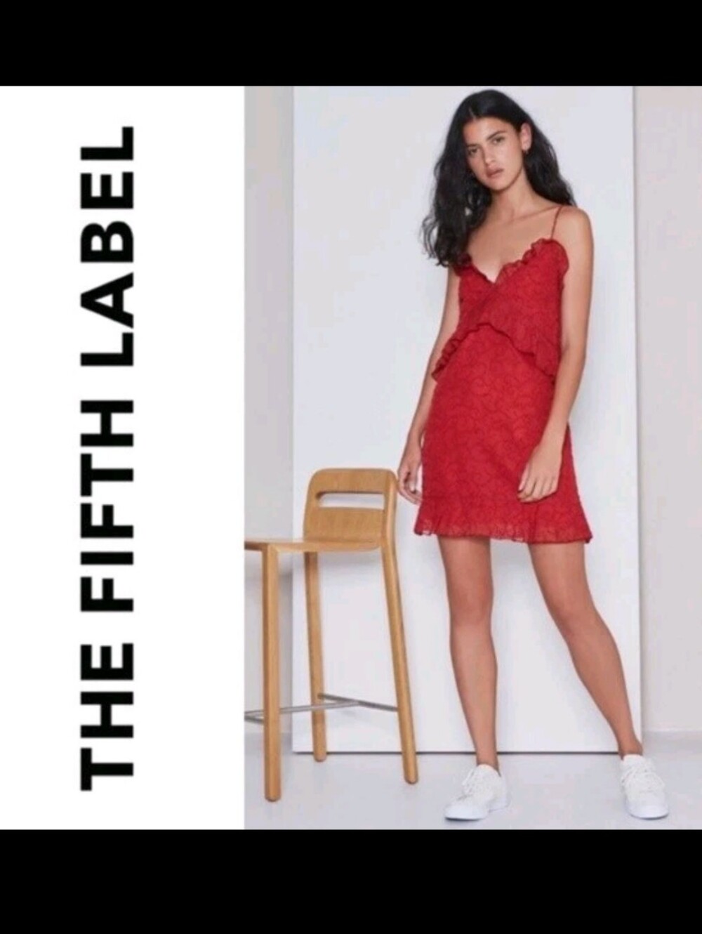 Red Ruffle Cami Dress XS